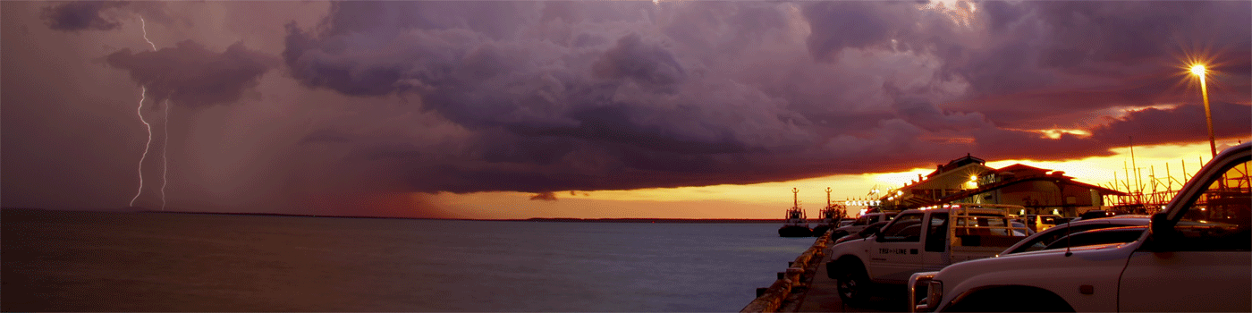 Darwin Harbour, Australia in the majestic wet season from the Darwin Wharf - in Decmember(CreditsMHutchuinson)